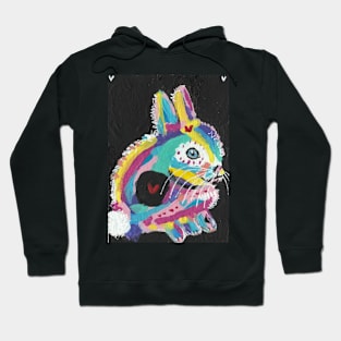 Cute colorful abstract bunny rabbit Hoodie